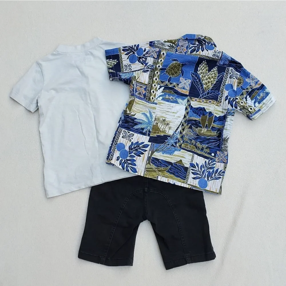 Bundle of 2 short sleeve shirts and 1 pair of shorts Size 6